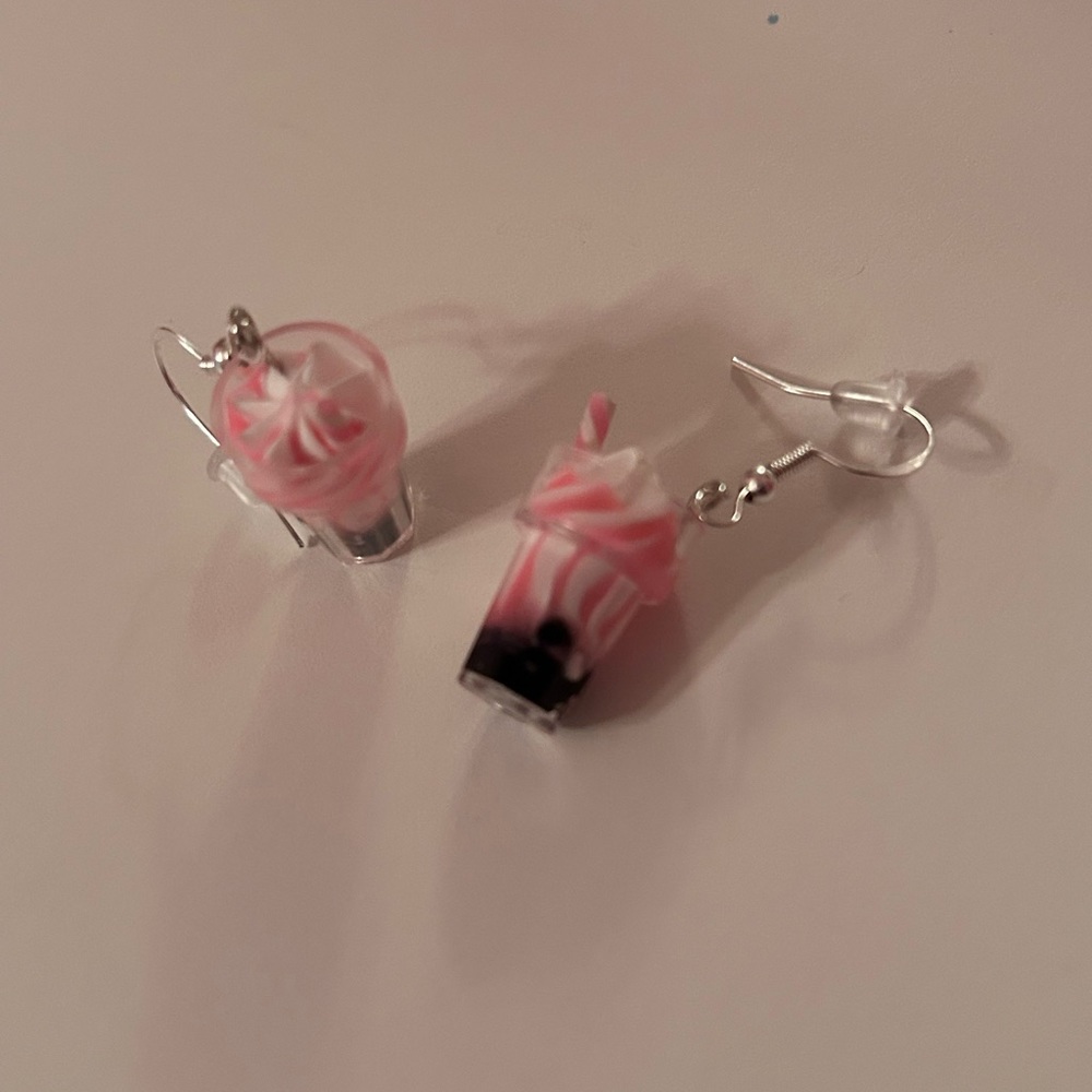 Ice cream sundae earrings sterling silver